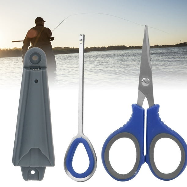 Fishing Scissors, Multifunctional 3 Set Durable Stainless Steel + Plastic  Fishing Tackle Tool, Portable For Fishing Lovers Unisex Cutting Fishing  Accessories Bleu 