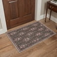 thumbnail image 6 of GENIMO 2'x7' Runner Rug, Machine Washable Non Slip Low Pile Hallway Runner Rug for Kitchen Laundry Room, Vintage Floral, Dusty Brown, 6 of 7