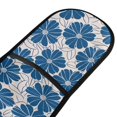 thumbnail image 2 of Dailycode Double Sided Oven Mitt with Loop Heat Resistant Kitchen Long Potholders 7" x 35" Blue Flowers with Petals, 2 of 6