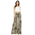 thumbnail image 4 of Made by Johnny Women's Chic Tie Dye Palazzo Pants S OLIVE, 4 of 5