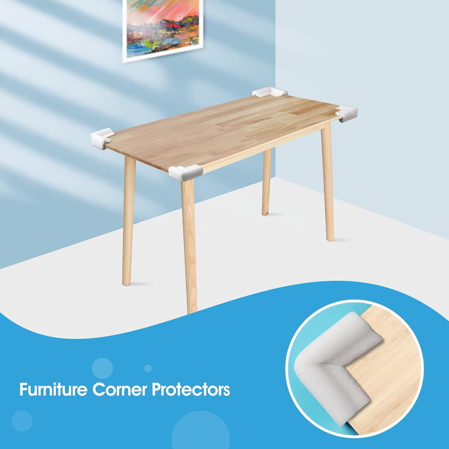 36 Pcs Thickened Foam Corner Protectors for TV,Picture,and Mirror Frames,moving supplies and packing materials picture boxes,shipping book corner - PCS
