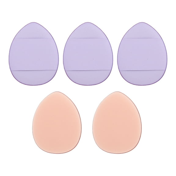 Unique Bargains 5Pcs Portable Mini Face Makeup Sponge for Bedrooms Travel Use Light Purple
