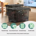 thumbnail image 4 of Clear Black Plastic Storage Bins with Lids/Handles, 6-Pack Stackable Storage Containers for Organizing, 7 Quart Latch Organizer Boxes, 4 of 6
