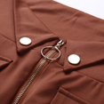 thumbnail image 4 of Gibobby Pantalones de Casuales Skinny Fitness Out Pantalones Leggings altos Cremallera Diseño Cintura Mujeres Pantalones de entrenamiento abotonados Pantalones de yoga(Marrón， S), 4 of 5