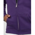 thumbnail image 6 of Hanes EcoSmart Girls' Full-Zip Hoodie Purple Thora L, 6 of 7