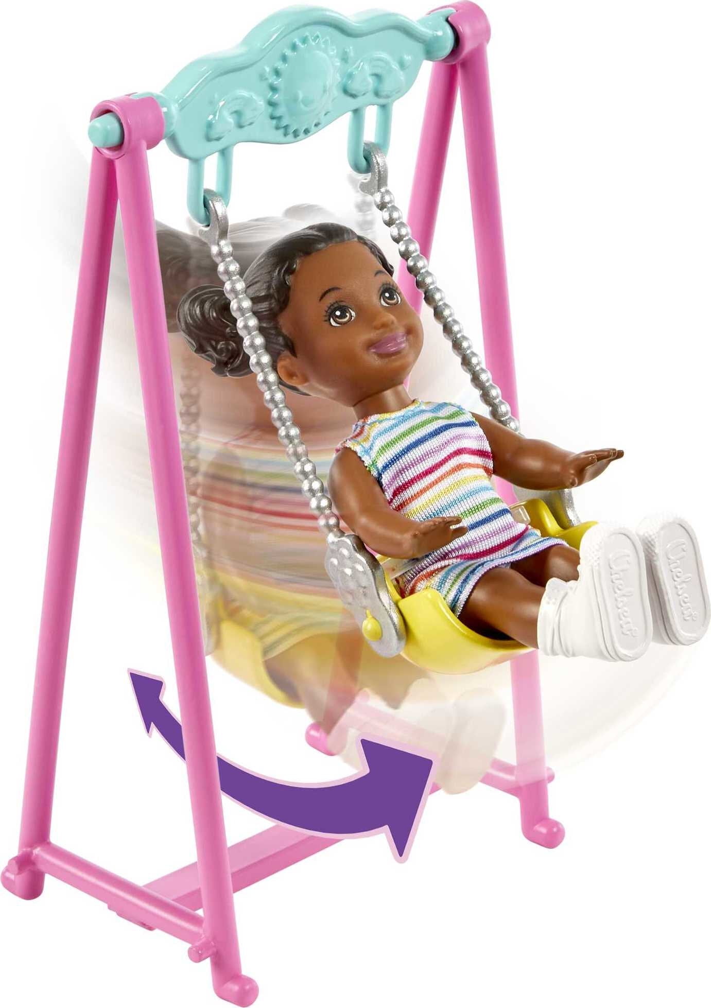 Barbie Skipper Babysitters Inc Bounce House Playset, Skipper Doll, Toddler Small Doll & Accessories