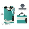 thumbnail image 2 of Yayeee Freestanding Laundry Hamper with Handle Collapsible Large Storage Basket for Clothes, Black Cat and Coffee, 2 of 7