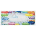 thumbnail image 1 of Party Kitchen Mat, Happy Celebration Event Theme with Colorful Flying Balloons Party Stars, Plush Decorative Kitchen Mat with Non Slip Backing, 47" X 19", Multicolor, by Ambesonne, 1 of 1