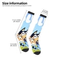 thumbnail image 2 of Masiiu Bluey Print Adult Crew socks, Comfortable Novelty Colorful Patterned, Breathable, Stylish Colorblock for Men Women, 2 of 6