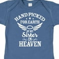 thumbnail image 4 of Inktastic Handpicked for Earth by My Sister in Heaven with Angel Wings Boys or Girls Baby Bodysuit, 4 of 5
