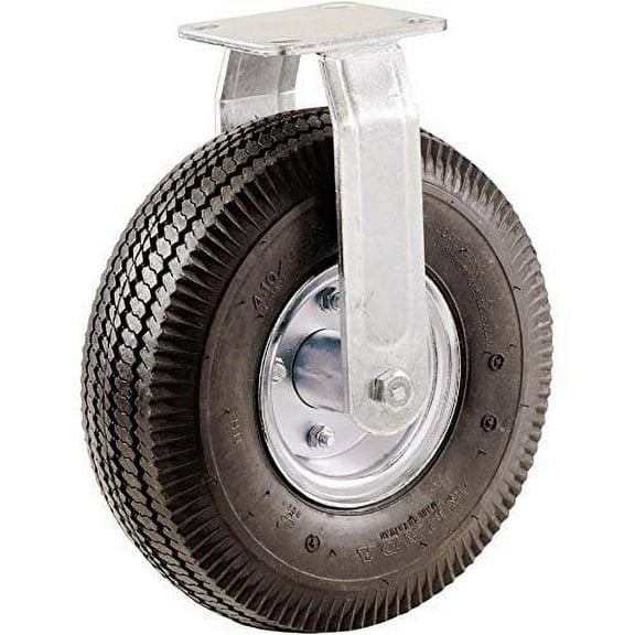 Shepherd Hardware 8 Inch Pneumatic Rigid Plate Caster Wheel - Rubber - 6 Units, Multicolor — Standard Mounting Hardware, Drop-In Replacement