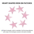 thumbnail image 4 of Uxcell 5Star Parche Bordado de Plancha Aplicaciones Ropa Rosa 4x4cm, 4 of 6