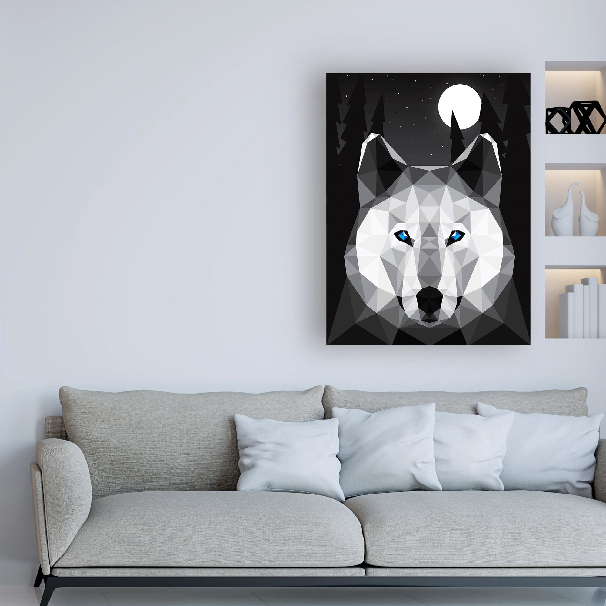 Trademark Fine Art 'Tundra Wolf' Canvas Art by Davies Babies