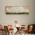 thumbnail image 4 of Large Framed Canvas Print Minimalist Mountain MeadowWall Art Decorative Ready to Hang Painting for Living room Bedroom 60x20 inches Natural Frame, 4 of 7