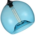 thumbnail image 3 of CWI Lighting Glass 1 Light Contemporary Metal Mini Pendant in Black/Blue, 3 of 6
