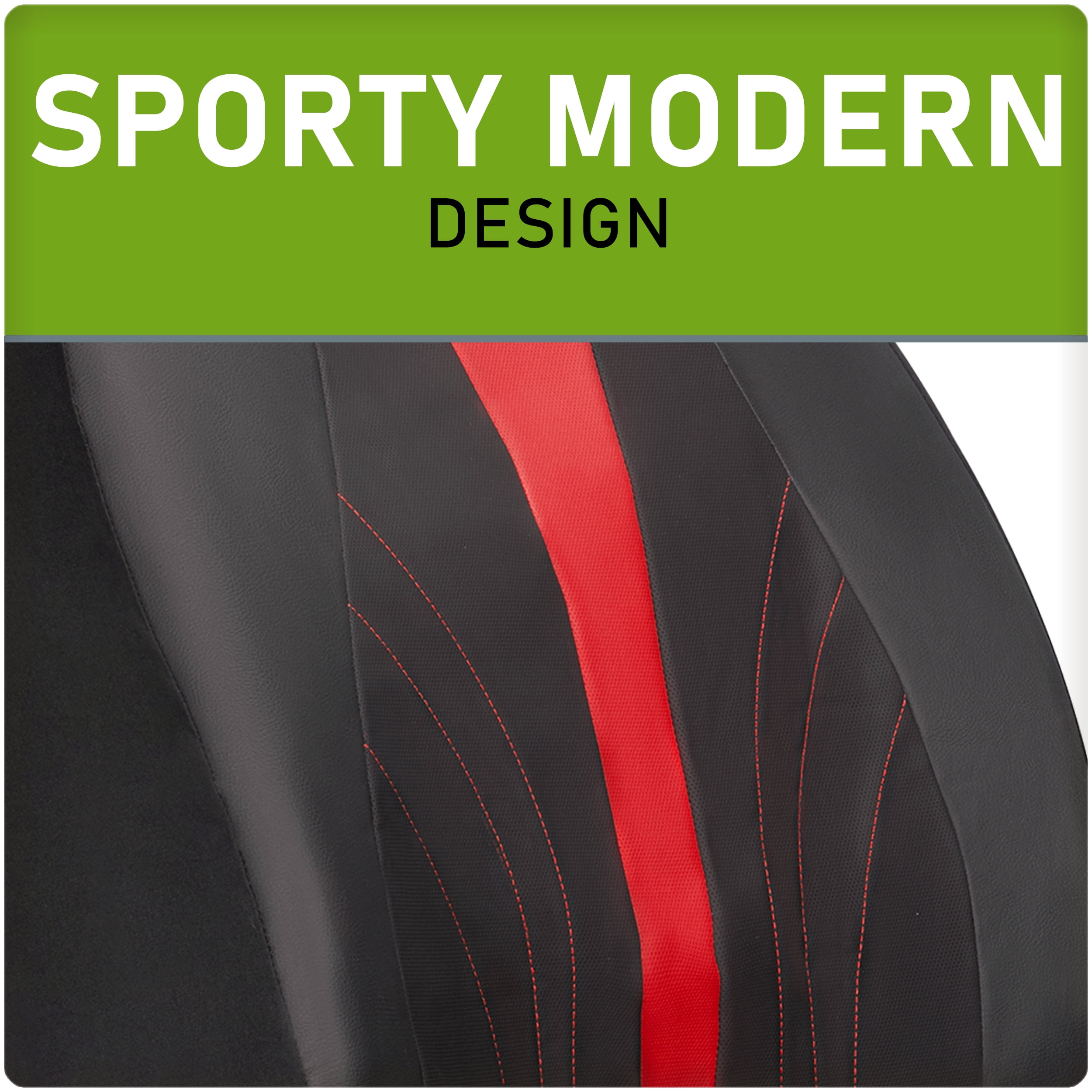 Auto Drive 2-Piece Black-Red Marlo Seat Covers
