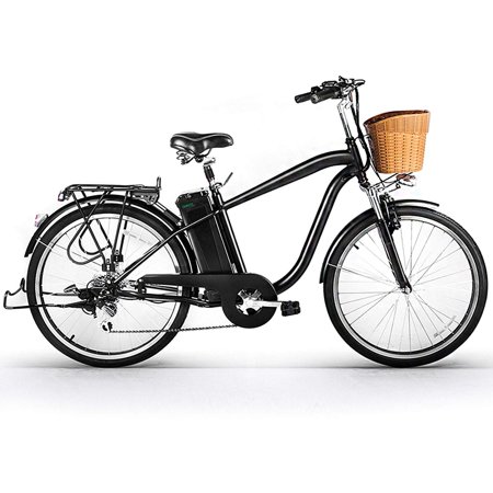 NAKTO 26" 250W Electric Bicycle, Sporting Shimano 6 Speed Gear...