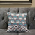thumbnail image 5 of Amrita Sen Lotus Throw Pillow in Mint Gray Orange 16x16, 5 of 5