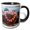 Black/White, variant on 3drose, Honolulu, Hawaii, Oahu. Waikiki Beach Lei on Surf Rocks., 11oz Two-tone Green Mug