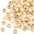 thumbnail image 4 of 100pcs 12mm Wooden Beads Natural Unfinished Wood Spacer Beads Large Hole Round Loose Beads for Bracelet Pendants Crafts DIY Garland Jewelry Making, Hole: 5 mm, 4 of 7