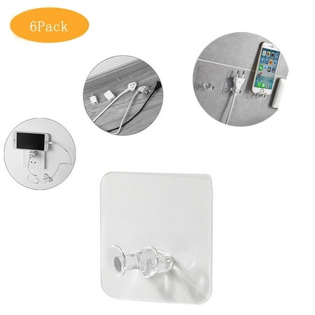 

YuanRX Office Home Hanger Storage Socket 6pc Holder Plug Wall Wall Hook Power Adhesive Housekeeping & Organizers Home Essentials Storage and Organization Bathroom Accessories (Clearance)