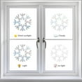 thumbnail image 4 of 22pcs Snowflake Window Clings Flower Rainbow Window Glass Alert Stickers for Birds Strike Star Christmas Decals Non Adhesive Prismatic Vinyl Film for Sliding Doors Windows Glass, 4 of 8
