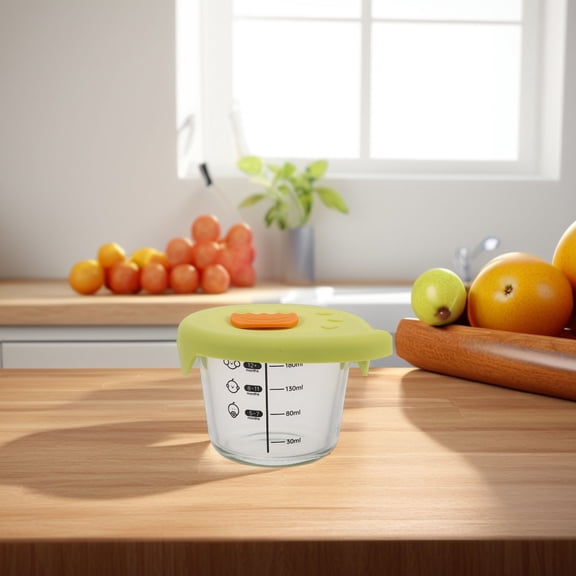 AURARMLET Portable Glass Food Storage Jar with Lid for High Temperature Use