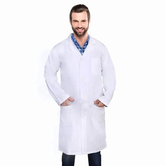 Bata de Laboratorio Unisex DR Instruments 60% Algodón Blanca XS