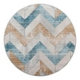 thumbnail image 3 of Unique Loom Leipzig Collection Area Rug - Goethe (3' 3" Round Blue/Ivory), 3 of 7