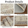 thumbnail image 2 of COZONY Washable Runner Rug, Beige 2x6ft, Floral Soft Low Pile Non-Slip Carpet for Hallway, Entryway, or Bedroom, 2 of 6