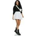 thumbnail image 4 of Stylore Women's Basic Versatile Stretchy Casual Mini Skater Skirt White S, 4 of 5