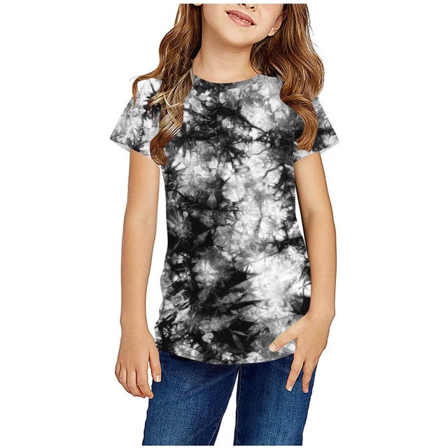 Meichang Chemises Enfants Filles 7-8, T-Shirts Enfants Garçons Filles Manches Courtes Tee Tops Col Rond Vêtements d'Été Confortables Doux Graphiques T-Shirts pour Enfants