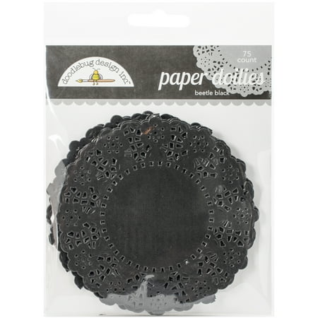 UPC: 0842715044623 | Doodlebug Doilies 4.5 75/Pkg-Beetle Black Pk 3 Doodlebug