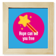 thumbnail image 1 of Hope Can Set You Free Art Deco Fashion Square Picture Frame Wall Tabletop Display, 1 of 3