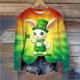 thumbnail image 4 of Xuyuer St Patricks Day Long Sleeve Shirt Women Lucky Shamrock Clover Love Graphic Shirts Irish Gifts Tee Tops, 4 of 5