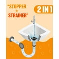 thumbnail image 2 of Tgosomt Bathroom Sink Stopper, Bathroom Sink Drain Strainer, Revolutionary Bathroom Accessories and Essentials (Shiny Chrome), 2 of 7