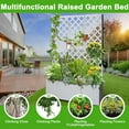 thumbnail image 6 of Luku Metal Planter Box, Raised Garden Bed with Trellis, Outdoor Garden Box with Privacy Screen & Drainage Holes for Climbing Plants Flower Vegetable, 6 of 8