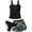 Black Green, variant on Lanbubble Girls Tankini Swimsuits for Teens 3 Piece Padded Bathing Suit with Print Shorts Square Collar Girls' Swimwear Set 11-16Y