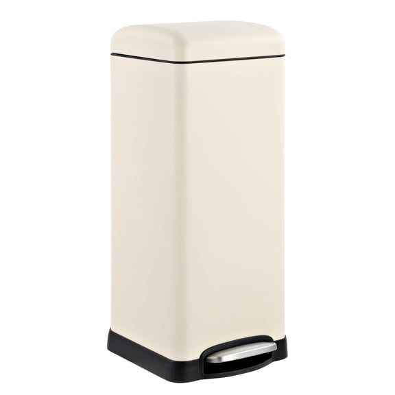 happimess Betty Retro 8-Gallon Step-Open Trash Can, Limestone Beige, HPM1007F
