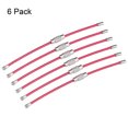 thumbnail image 2 of Unique Bargains 90mm Length PVC Coated Stainless Steel Keyring Loop Cable Pink 6 Count, 2 of 5