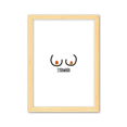 thumbnail image 1 of Divertido dibujo negro rojo fresa Cuadro de madera decorativa marco de casa A4, 1 of 3