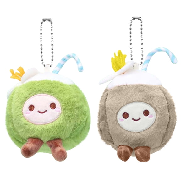2026 New Coconut Plush Toys, Stuffed Animals Toys Coconut Soft Pillow Toys, Hugging Sleeping Toys, Best Birthday Gifts for Holiday Xmas Easter for Friend and Family (Coconut, 2PCS)