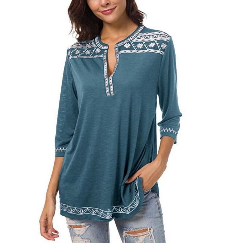 embroidered peasant top