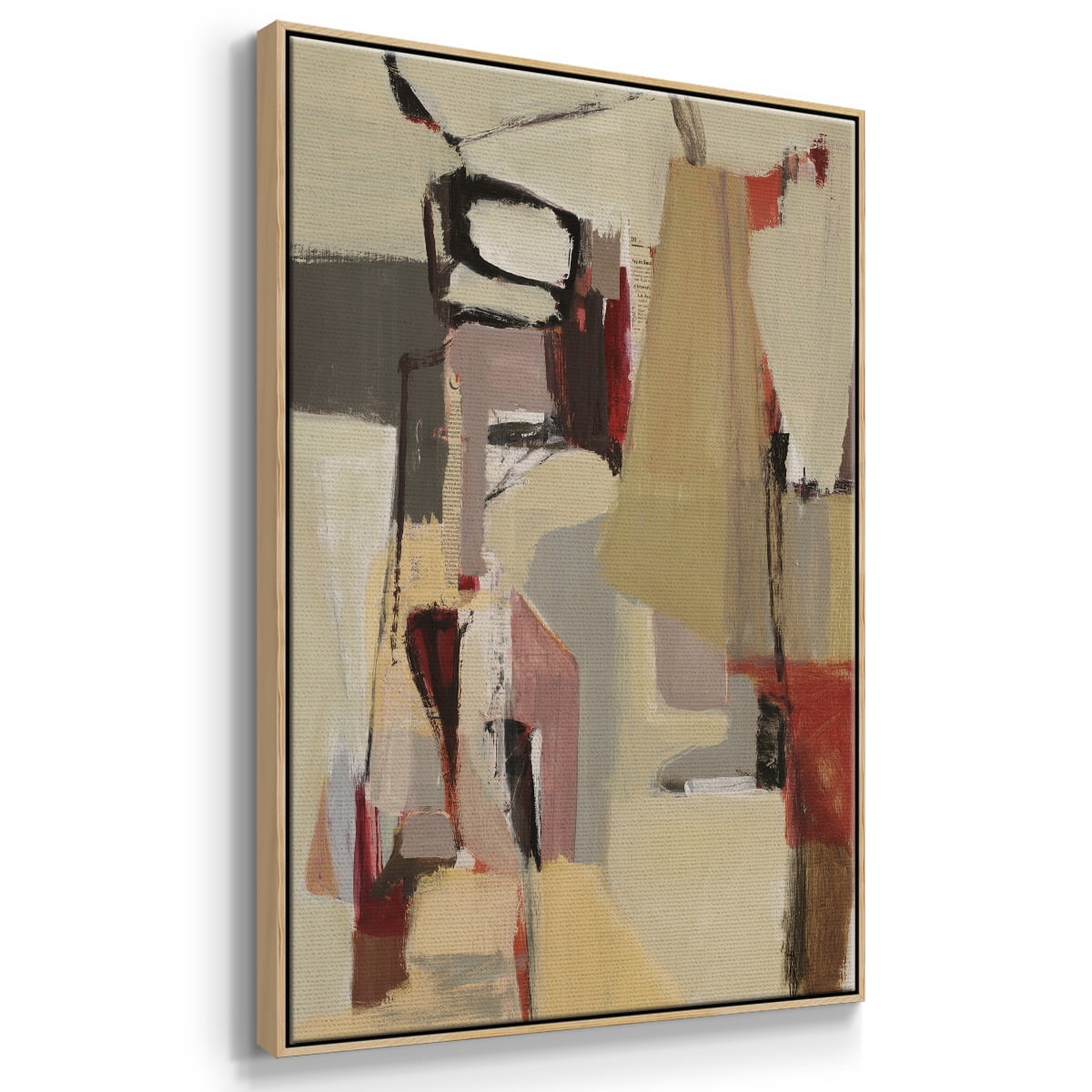 Peaches Framed Premium Gallery Wrapped Canvas - Ready to Hang - 25 x 37 - Natural Wood Floating Frame