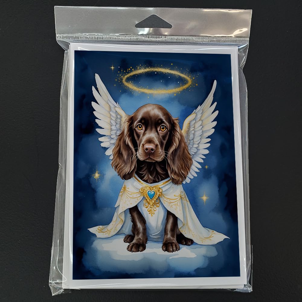 Boykin Spaniel My Angel Greeting Cards Pack of 8 7 in x 5 in