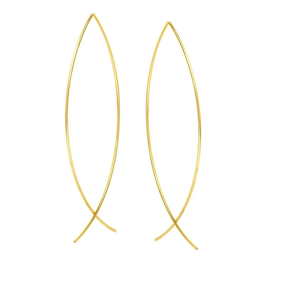 14K Yellow Gold Threader Wire Earrings