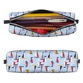 thumbnail image 2 of Yiaed Sailboats And Seagulls Print Leather Pencil Case - Leather Pen Pencil Holder - Elegant & Practical Pencil Pouch for Work & Office, 2 of 7