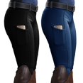 thumbnail image 2 of Pantalones ecuestres elásticos con bolsillo para mujer, pantalones de carreras de caballos, 2 of 3