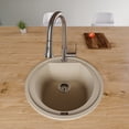 thumbnail image 3 of ALFI brand AB2020DI-B Biscuit 20" Drop-In Round Granite Composite Kitchen Prep Sink, 3 of 11