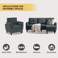 thumbnail image 3 of Pingliang Home Living Room Furniture Set,Sectional Sofa with Storage Ottoman and Accent Chair,Modern 3 Seat Couch L Shaped Sofa with Storage Pockets,Modern 4 Seater Set for Living Room Apartment APT, 3 of 7